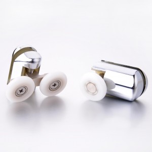 HS059 Plating Single And Double Pulley for Bathroom door Shower room Hardware