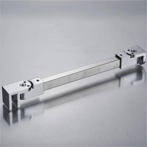 YM-077 Adjustable bathroom door hardware stainless steel custom length glass shower door support bar