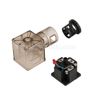 DIN 43650A Screwed pipe Solenoid valve connector LED with Indicator or Light