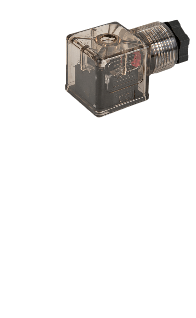 Os conectores de solenoide DIN 43650 están fabricados para un rango de tensión de 24VDC, 48VDC, 110VAC e 220VAC e unha clasificación de corrente de 6 amperios e 10 amperios.Os conectores Din 43650 están fabricados para con ou sen indicación.Os conectores non indicadores son normalmente de cor negra.Tamén se poden proporcionar conectores de cor gris.O rango de temperatura normal é de -20 graos.C a +85 graos.C.