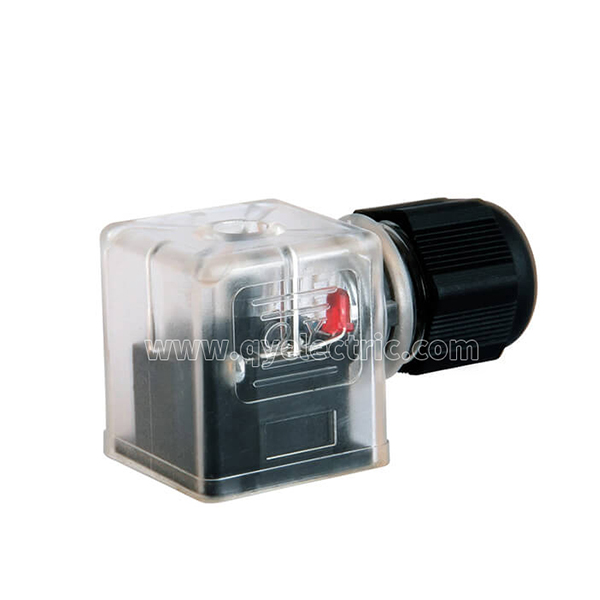 DIN 43650A LED with Indicator or Light ,External thread,IP67,Female power connector Solenoid valve connectors Featured Image