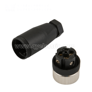 Sensor connectors Female cable connector M12 metal locking system
