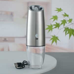Kitchen Custom Stainless Steel USB Rechargeable Electric Salt And Pepper Mill Grinders