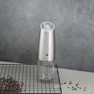 Automatic Stainless Steel Pepper Mill USB Rechargeable One Handed Operation electric gravity grinder for salt and pepper