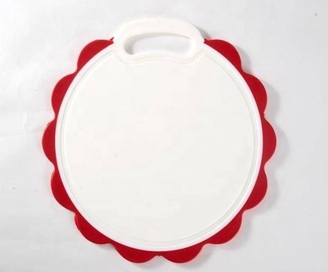 Colorful Plastic Round Circle Cutting Board Injection Molding Upset Thickness Chopping Board Flower Shape Cutting Board