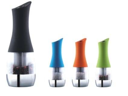 Electronic plastic salt and  pepper mill with Battery