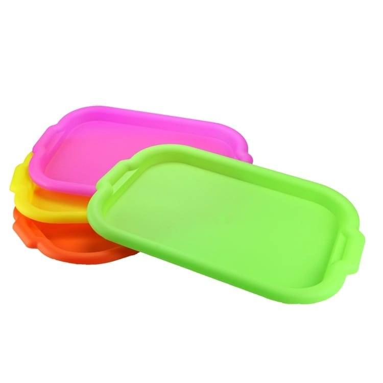 High quality plastic colorful tray, Square food tray