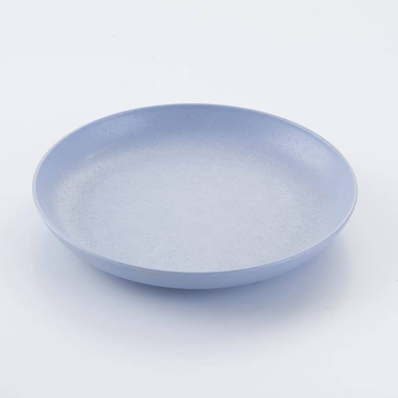 Set of 4 Color Break-Resistant Dish Tableware Natural Wheat Straw Plates Set for Fruit Snacks Food