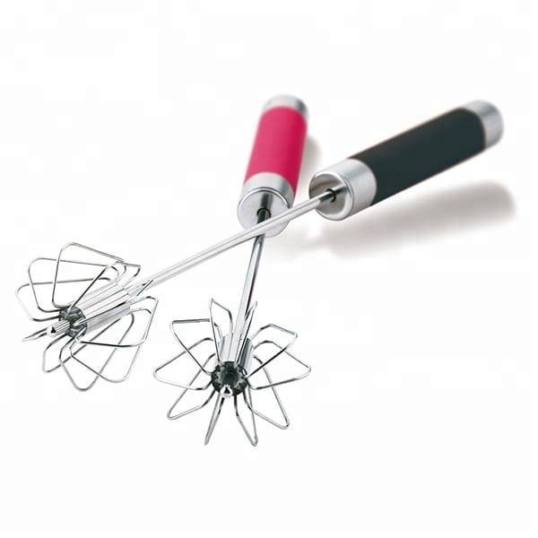 Rotary Turbo Whisk Turbo Miracle Egg Beater Stainless Steel Turbo Hand Whisk