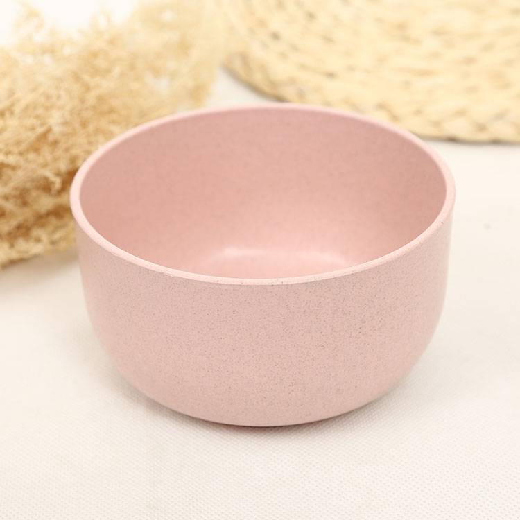 Makanan yang selamat 4 warna Sihat Kualiti plastik Rice Wheat Straw plastik Bowl Popular Eropah Standard Tinggi Mixing Bowl
