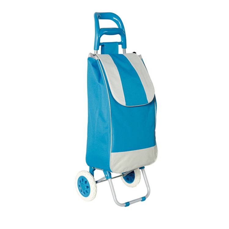 Light weight Wheeled Shopping Trolley Bag - Heavy Duty Collapsible Rolling Cart