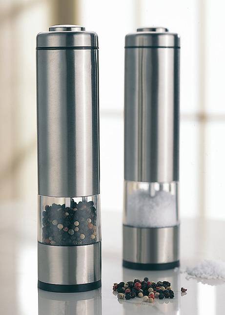 Stainless steel  printing colorful electrical salt and pepper mill