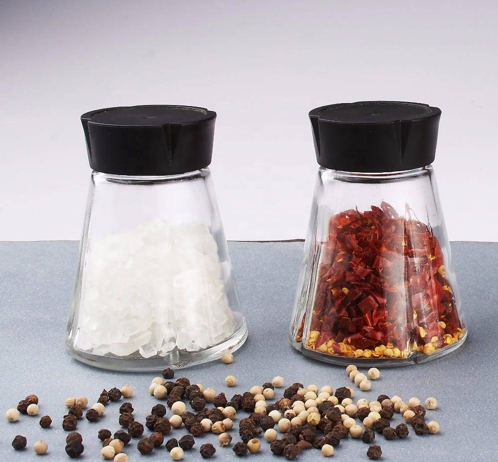 Manual glass salt & pepper mill 9607, mini glass salt and pepper shaker Featured Image
