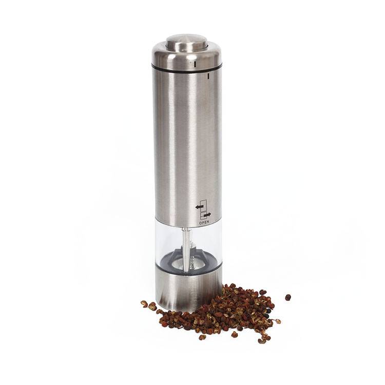 Stainless steel  printing colorful electrical salt and pepper mill