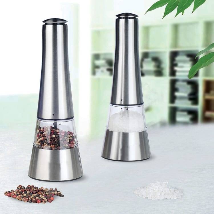 Electric salt and pepper mill,  stain steel salt and pepper grinder