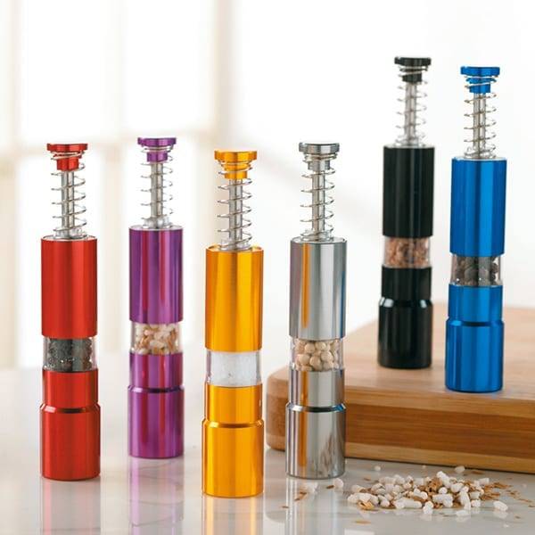 color salt and pepper mill  & Spice Mill& push type of pepper mills