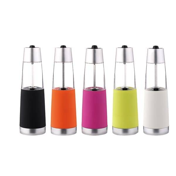 Automatic Battery powered muti-color salt and pepper mill