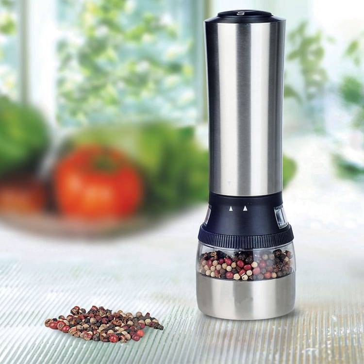 Corrugated Gl Vinegar Bottle Dispenser -
 Stainless Steel Electric Salt and Pepper Mill DH-18 Duo 2 in 1 Sprice Grinder – Yisure
