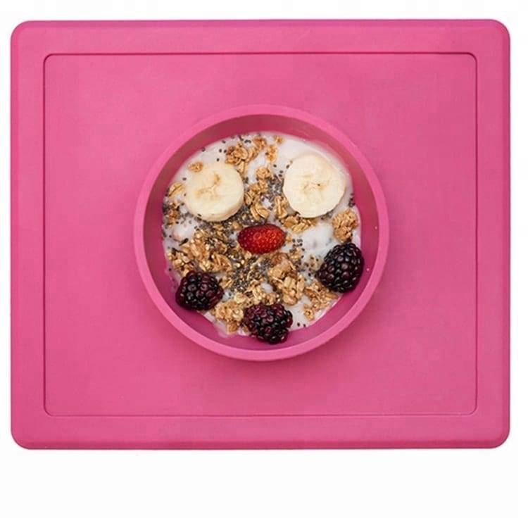 Kontemporêre Plaat Silicone Baby Bowl Voeding Plaat bord Kind Silicone Mat vir Voeding Placemat