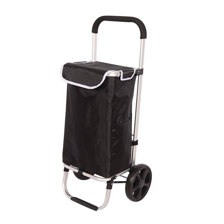 Trolley Dolly, Black Shopping Grocery Foldable Cart