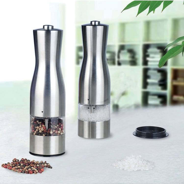 Gravity salt and pepper mill DH-07 Electric stainless steel Salt and Pepper Mill
