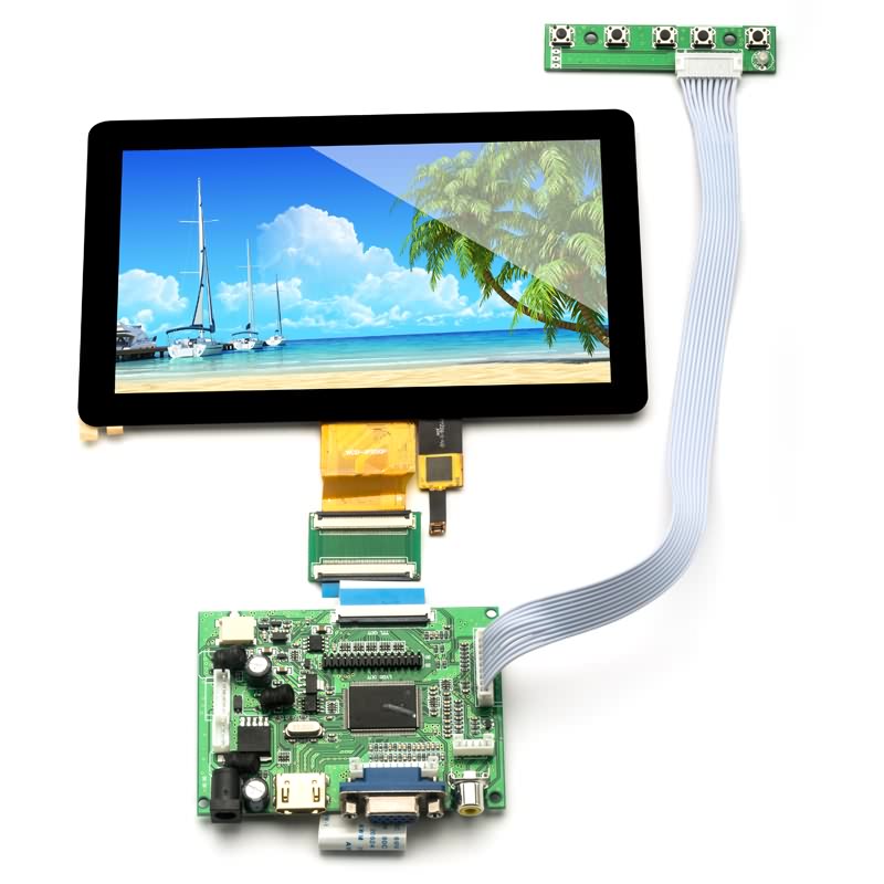 7 Inch HD Resolution 1024 x 600 lcd display Kit For Raspberry Pi Picture Show