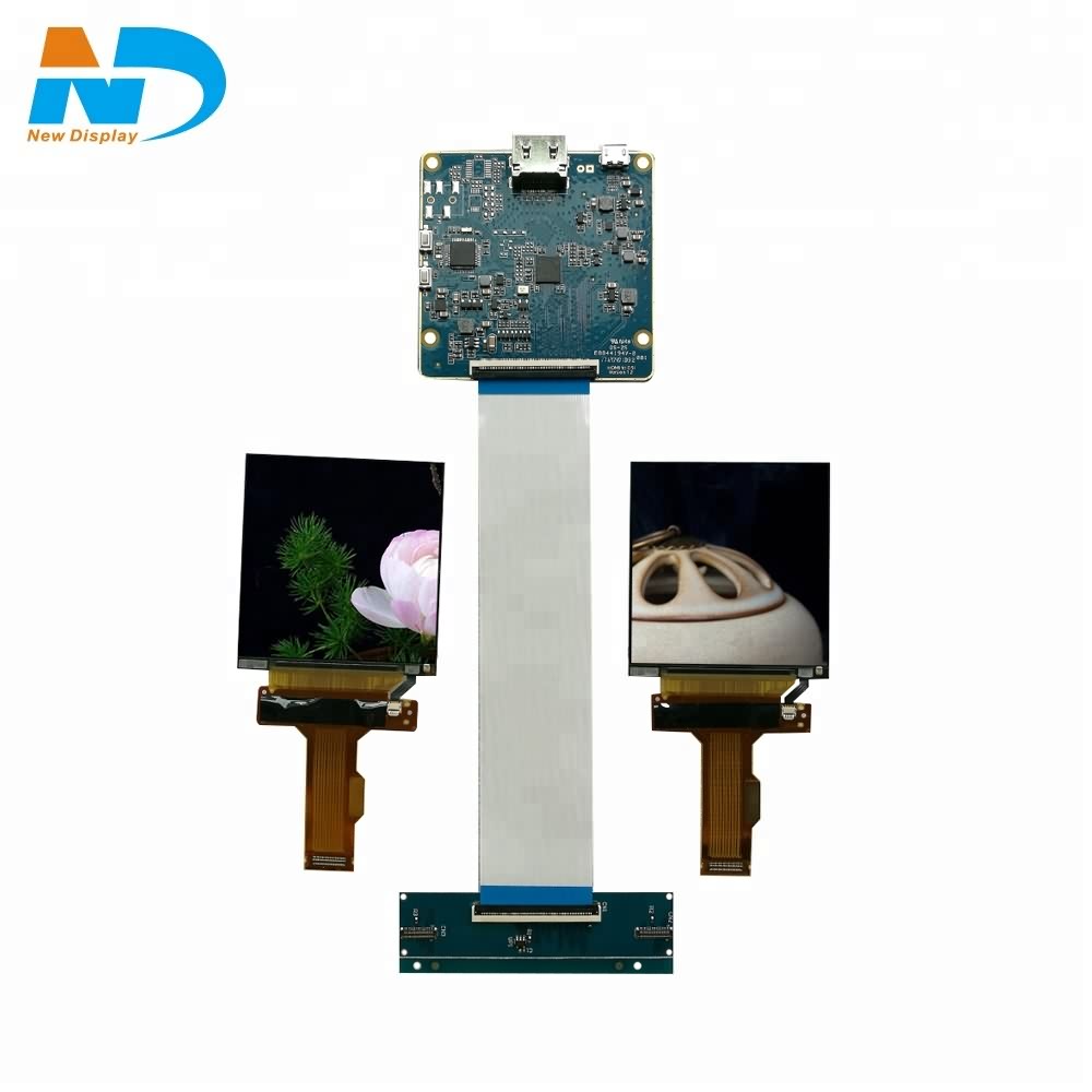 3.81 inch 1080×1200 dual display super thin oled display panel HDMI to MIPI board Picture Show