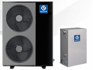 High Performance 10kw Capacity-Split Type DC Inverter Evi Heat Pump Air Source to Water Heat Pump for House Heating Cooling Hot Water