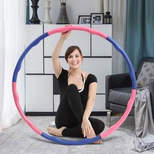 Eco-friendly Plastic PP Framework weight Hoop Detachable Fitness NRB Foam weighted Hoop Ring WH001
