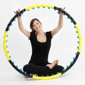 Çıkarılabilir çift sıralı manyetik masaj spor hula hoop WH-004