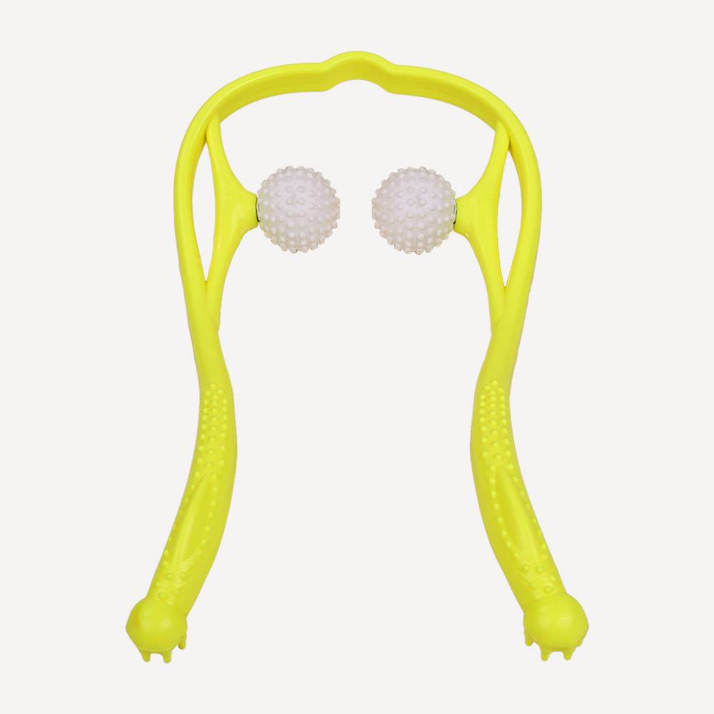 Reliable Supplier Back Stretches Upper Back -
 Double ball neck massager, yellow detachable neck treatment equipment, neck pain relief device – NEH