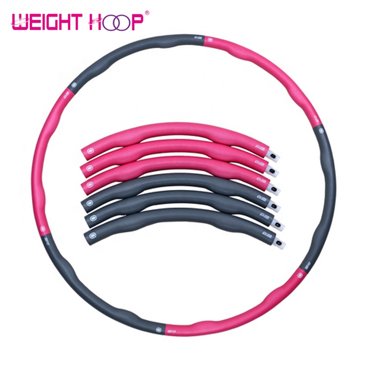 New Fashion Design for Basketball Hoop Weight -
 Eco-friendly Adjustable Losing Weight Flexible Hula Hoop ring detachable gymnastic plastic tube foam handle hula hoop for adults – NEH