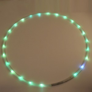 Hula Hoop LED completamente ricaricabile e pieghevole - 14 luci a LED stroboscopiche e cambianti a colori - Hoola Hoola illuminato multiplo per adulti e bambini