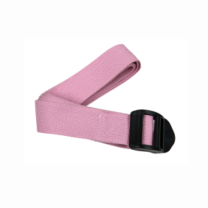 Cinturino Yoga in poliestere-cotone colorato con fibbia in plastica o metallo.
