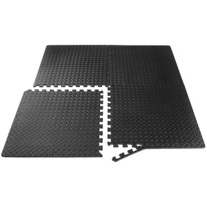 Tappetino per esercizi Puzzle con piastrelle ad incastro in schiuma EVA per pavimentazione protettiva per esercizi, ginnastica e palestra domestica