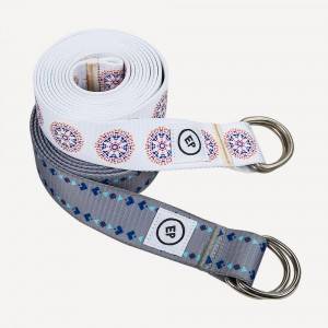 Polyster Colored Yoga Strap with design