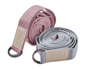 Polyster-Cotton Colored Yoga Strap na may 10 mga loop