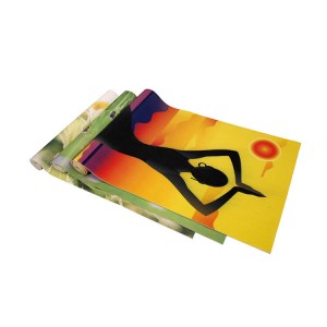 Matras yoga PVC cetak digital anti selip yang ramah lingkungan
