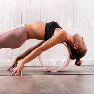 Yoga Wheel Roller for Back Pain, Stretching, Improving Flexibility and Backbends