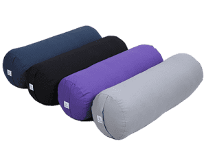 Round Supportive Yoga Bolster Filled with Cotto...