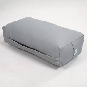 Rectangle Supportive Yoga Bolster Filled with Cotton and Includes Machine Washable Cotton Cover and Cary Handle