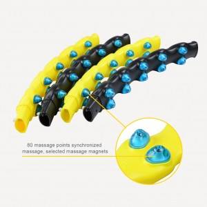 Detachable double row magnetic massage fitness hula hoop WH-004