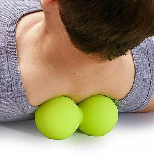 Double Massage Ball, Silicone Stress Ball Lacrosse Ball, Peanut Ball for Muscle Relax, Deep Tissue Massage Tool for Back,Foot,Neck
