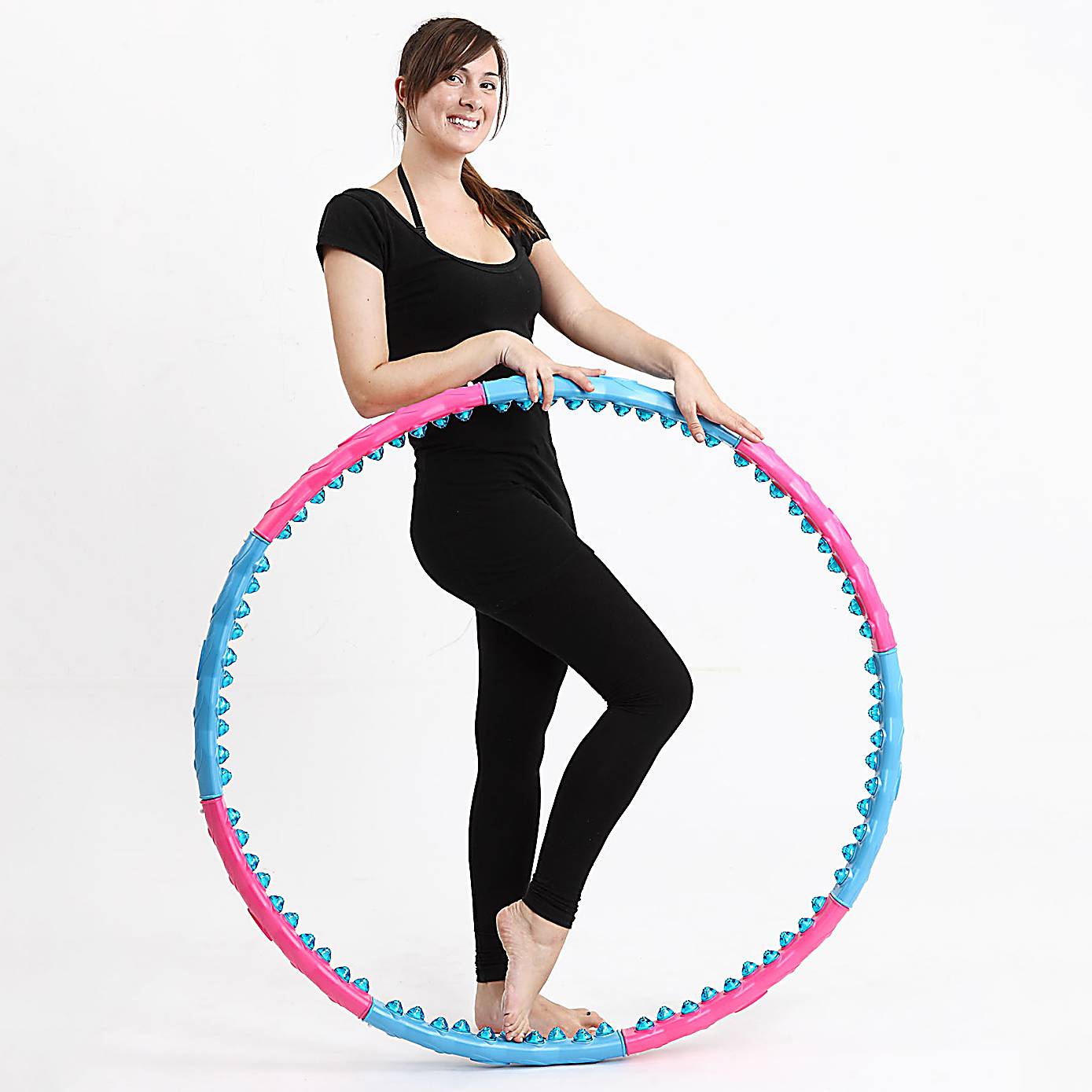 Abdominal Trainers Magnetic Theraph Health Weighted Exercise 43inch Hoola Hula Hoop 1.45kg with Box WH-002 Featured Image