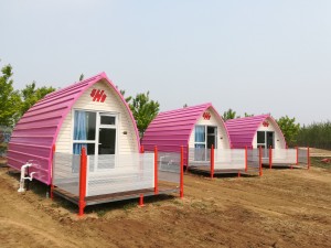 EuroditaUK Camping pods showroom. New side door camping pods, ready for purchase!