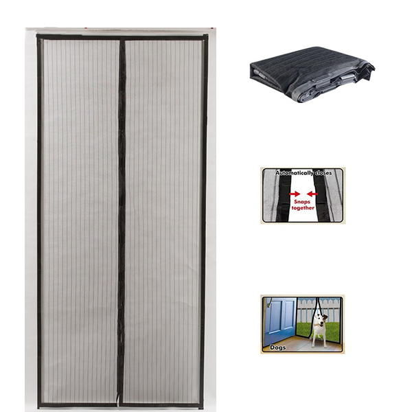Cheapest Factory Polyester Fly Screen For Window With Velcro Kit - Magnetic Mesh Bug Screen Door Strong Magnets Insect Screen Curtain. – Crscreen
