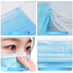 Good quality 3 layers disposable face masks with earloop