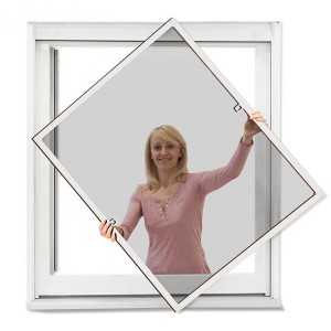 Zanzariera fissa in alluminio, finestra per la vita domestica con rete in fibra di vetro
