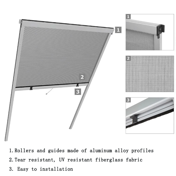 100% Original Aluminium Alloy Wire Mesh Screen Protector - Retractable windows screen roller screen roller insect screen window – Crscreen