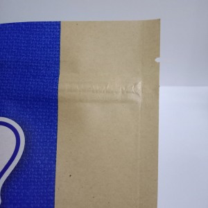 Biodegradable PLA and brown kraft paper packaging bags with easy zipper